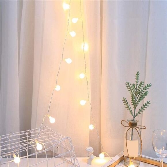 20 LEDs Garland LED Ball String Lights Waterproof Christmas Tree Wedding - Picture 5 of 9